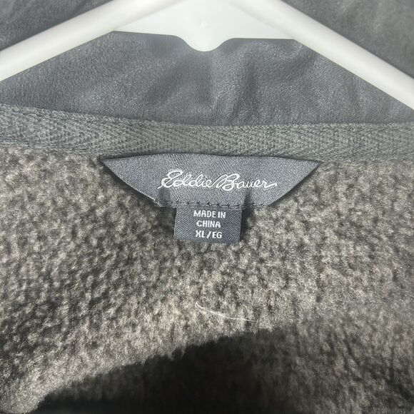 Eddie Bauer Men's XL Sweater Fleece Pullover 1/4 Zip Pullover Snap Pocket XLarge - Picture 2 of 9